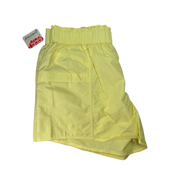Free People Movement Shorts In The Wild Yellow Athletic Baggy Mid Rise Shorts S - Picture 10 of 10